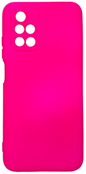 Накладка для Xiaomi Redmi 10 Silicone cover без логотипа ярко-розовая
