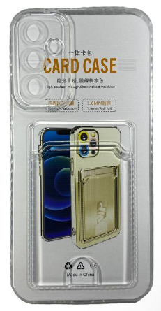 Чехол-накладка силикон с карманом под карту Samsung Galaxy A54 5G прозрачная