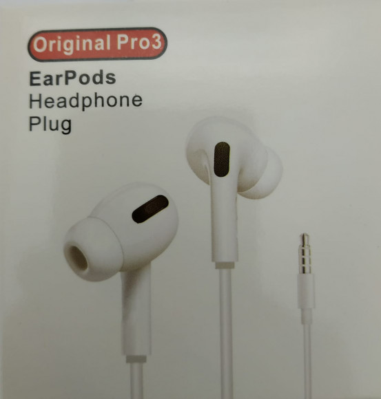 Наушники гарнитура EarPods Pro 3 3.5мм в коробке (под оригинал)