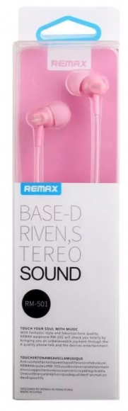 Стереонаушники с микрофоном Remax RM-501 розовый