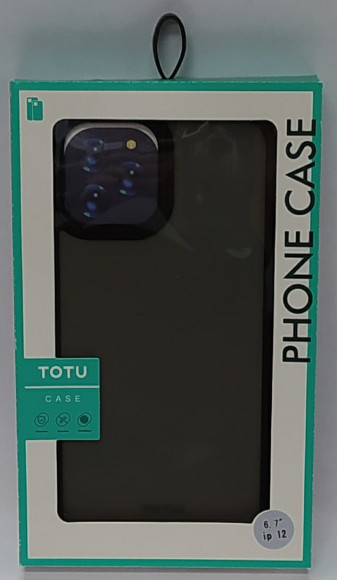 Накладка для iPhone 12 Pro Max 6.7" TOTU Gingle под кожу серо-черная