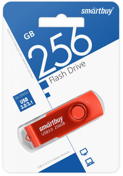 USB флеш накопитель SmartBuy 256GB Twist Red (SB256GB3TWR)