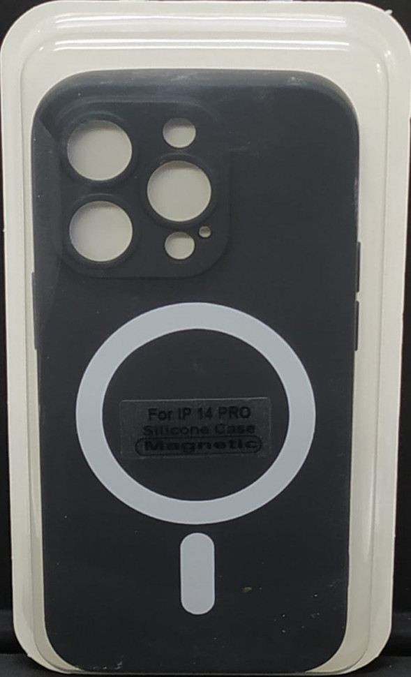 Накладка для iPhone 14 Pro 6.1" Magsafe силикон черная