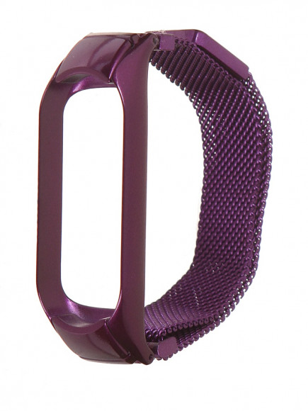 Металлический браслет для Xiaomi Mi Band 3/4 Milano плетенка фиолетовый №8