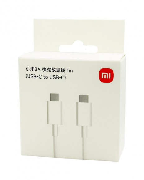 Кабель Xiaomi Type-C Type-C 1м 3A белый