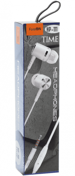 Наушники с микрофоном Faison HP-111 Time 1.2м белые