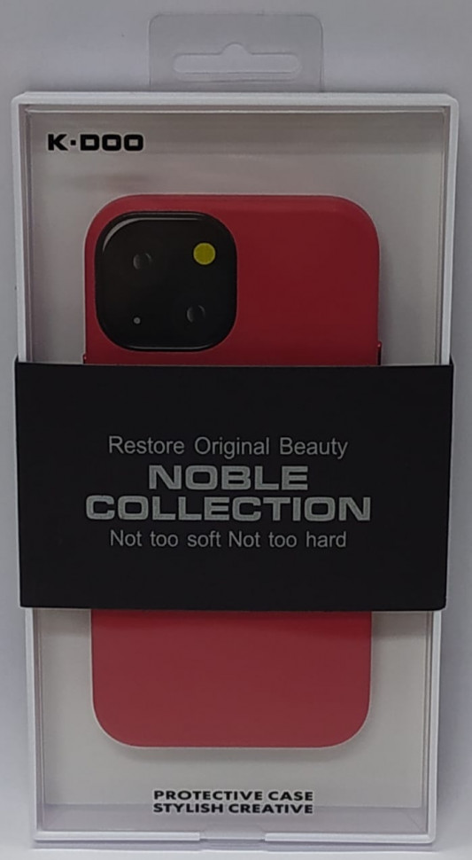 Накладка для iPhone 13 Mini K-Doo Noble кожаная красная