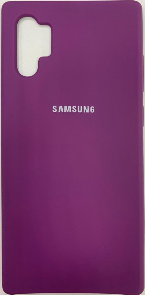 Накладка для Samsung Galaxy Note 10+ Silicone cover сиреневая