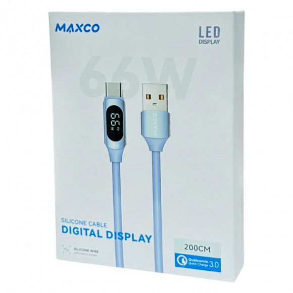 Usb Кабель-зарядка Type-C Maxco MS06C 66W 2м синий