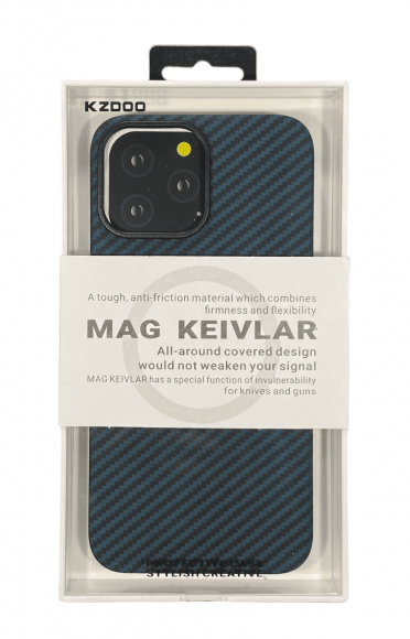 Накладка MagSafe для iPhone 13 Pro Max K-Doo Mag Kevlar пластик синяя