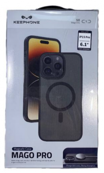 Накладка для iPhone 15 Pro Keephone Mago Pro Magsafe матовый черный