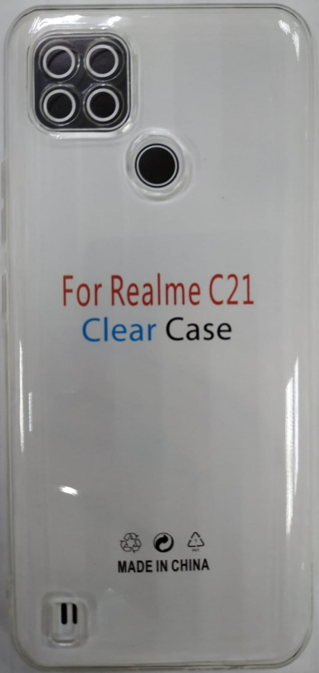 Чехол-накладка силикон 1.0мм Realmi C21 прозрачный