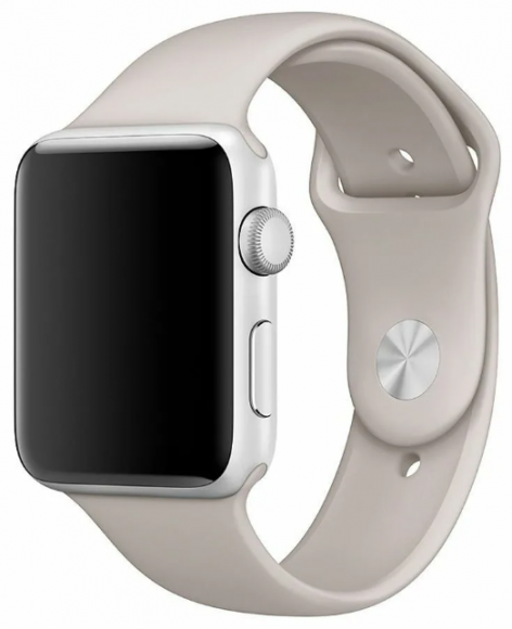 Сменный браслет силиконовая для Apple Watch 42mm бежевый