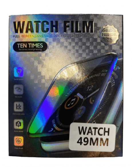 Защитное стекло для Apple Watch "49" 3D чёрное