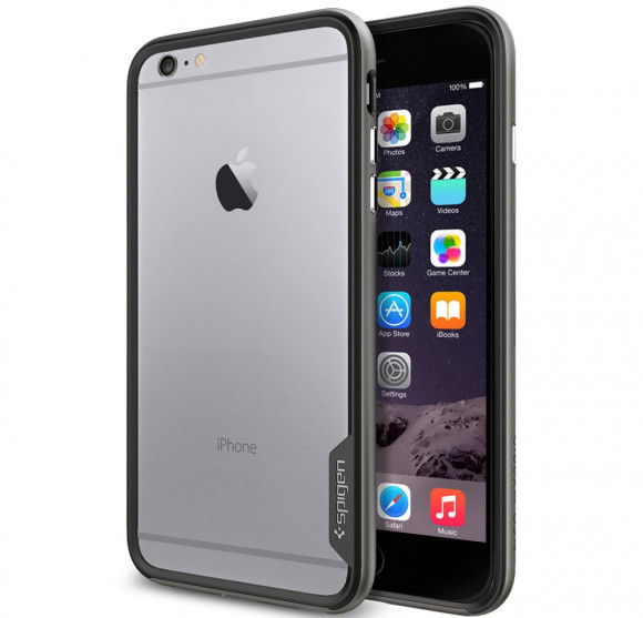 Бампер Spigen для iPhone 6 5.5" Neo Hybrid EX Series, стальной (SGP11057)