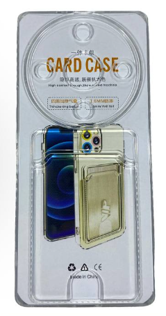 Чехол-накладка силикон с карманом под карту Huawei Honor X9A прозрачный
