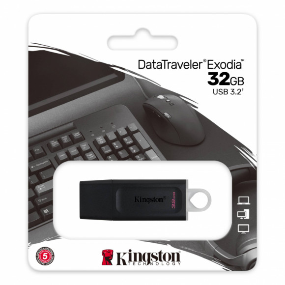 3.0/3.2 USB флеш накопитель Kingston 32GB (DTX/32GB) черный