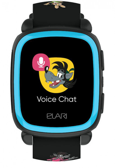 Детские часы Elari KidPhone <Ну погоди> черно-голубые