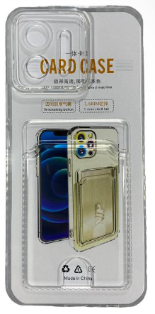 Чехол-накладка силикон с карманом под карту Huawei Honor X5 прозрачный
