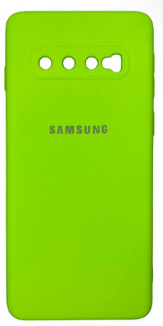 Накладка для Samsung Galaxy S10 Silicone cover салатовая