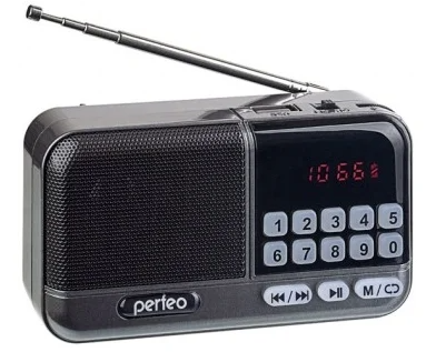 Портативный радиоприемник Perfeo Aspen 3Вт/FM/AUX/USB/MicroSD (PF_B4060) коричневый