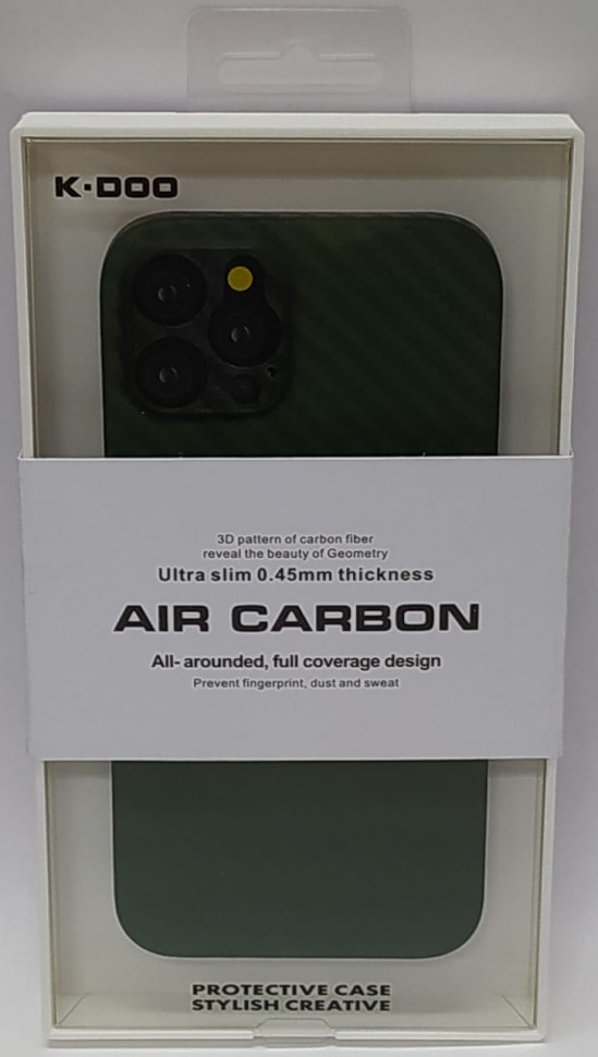 Накладка для iPhone 12 Pro 6.1" K-Doo Air Carbon пластик зеленая