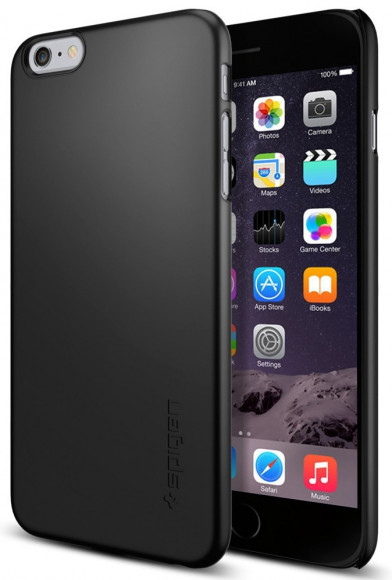Клип-кейс Spigen для iPhone 6 5.5" Thin Fit Series, черный  (SF coated) (PET) (SGP11102)