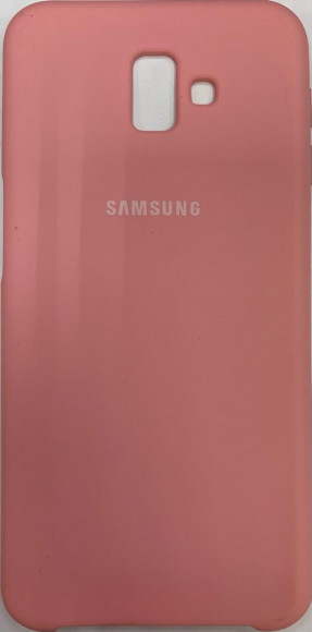 Накладка для Samsung Galaxy J6 plus 2018 Silicone cover розовая