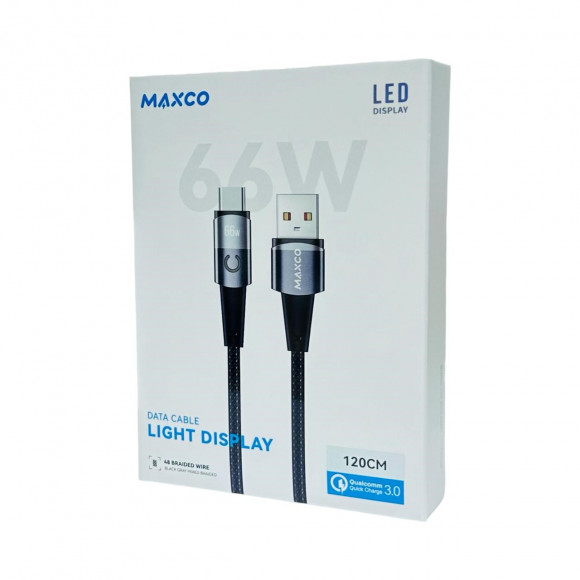 Usb Кабель-зарядка Type-C Maxco MS07C 66W 1.2м черный