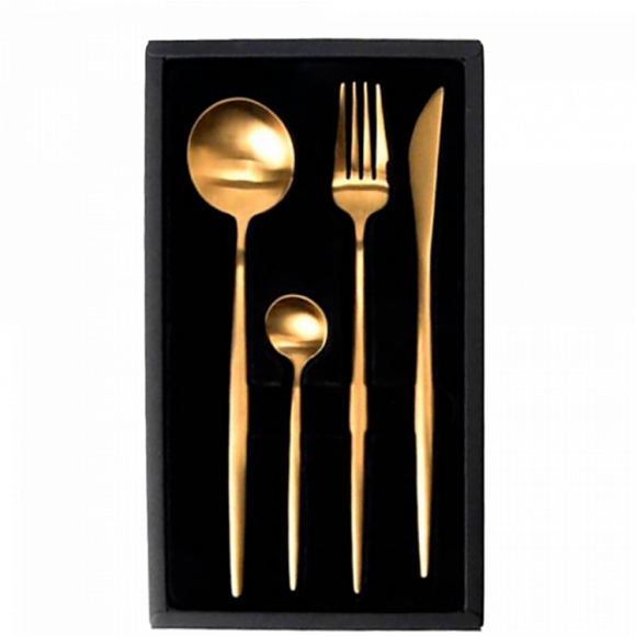 Набор столовых приборов Xiaomi Maison Maxx Modern Flatware Set (4 предмета) золотой