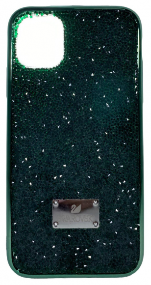 Накладка для iPhone 11 6.1" Swarovski силикон (с блестками) зеленый