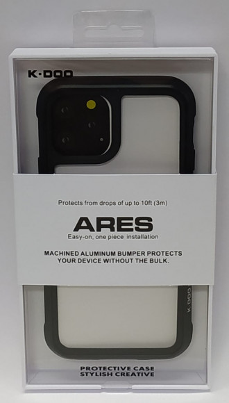Накладка для iPhone 12/12 Pro 6.1" K-Doo Ares пластик бело-черная