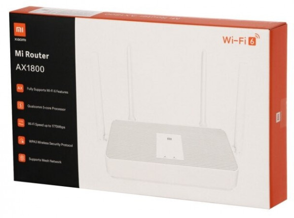 Wi-Fi роутер Xiaomi Mi Aiot Router AX1800 Global белый