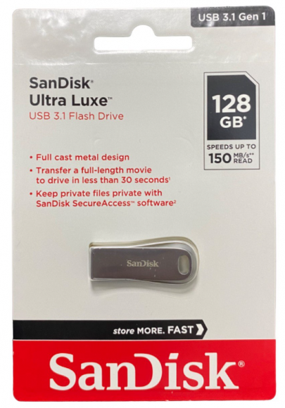 3.1 USB флеш накопитель SanDisk Ultra Luxe 128GB (SDCZ74-128G-G46)