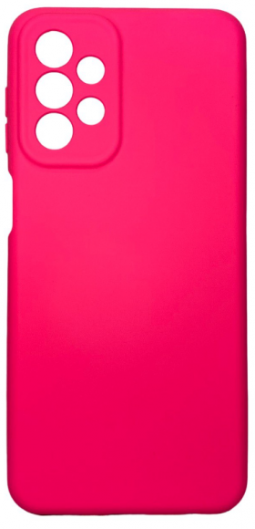 Накладка для Samsung Galaxy A23 Silicone cover без логотипа ярко-розовая