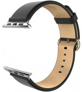 Сменный браслет Hoco для Apple Watch 38mm кожаный, черный