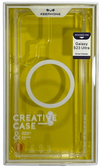 Накладка для Samsung Galaxy S23 Ultra Keephone Magsafe series силикон прозрачный