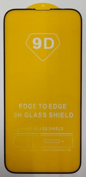 Защитное стекло для iPhone 13/13 Pro 6.1" 9D чёрное