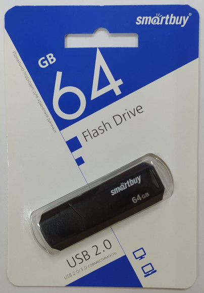 USB флеш накопитель SmartBuy 64GB CLUE Black (SB64GBCLU-K)