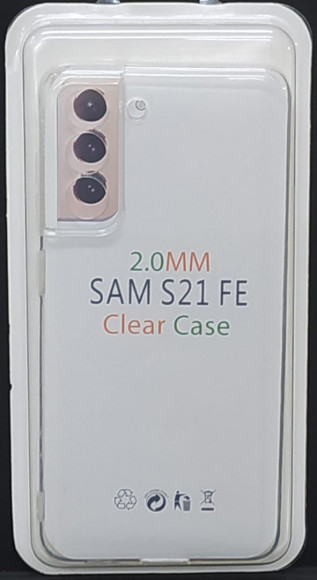 Чехол-накладка силикон 2.0мм Samsung Galaxy S21 FE прозрачный