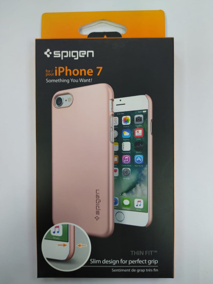 Клип-кейс Spigen для iPhone 7 Thin Fit, розовое золото (042CS20429)