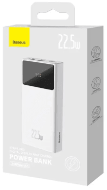Powerbank Baseus Star-Lord Digital Display 20000mAh 22.5W (PPXJ060001) белый