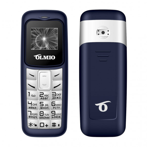 Мобильный телефон Olmio A02 0,66"/280 mAh/MicroSD синий