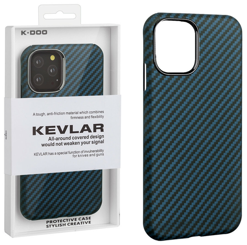 Чехол K-Doo Kevlar для iPhone 13 Pro синий пластик