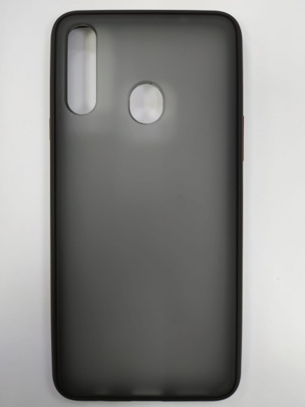 Накладка для Samsung Galaxy A20S силикон матовая бока цветные ассортимент