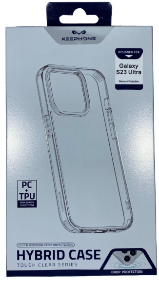 Накладка для Samsung Galaxy S23 Ultra Keephone Hybrid series силикон прозрачный
