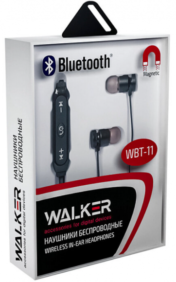 Bluetooth-наушники Walker WBT-11, черные