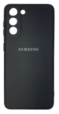 Накладка для Samsung Galaxy S21 Ultra Silicone cover без логотипа черная