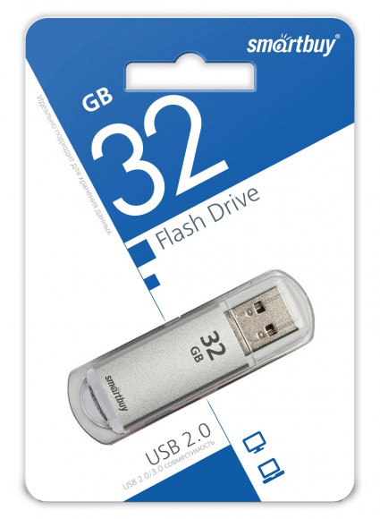 USB флеш накопитель Smartbuy 32GB V-Cut Silver SB32GBVC-S