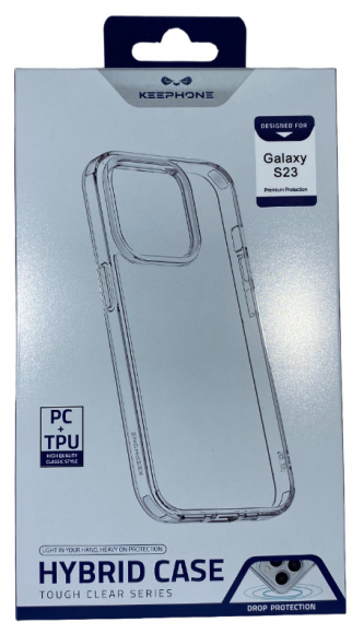 Накладка для Samsung Galaxy S23 Keephone Hybrid series силикон прозрачный